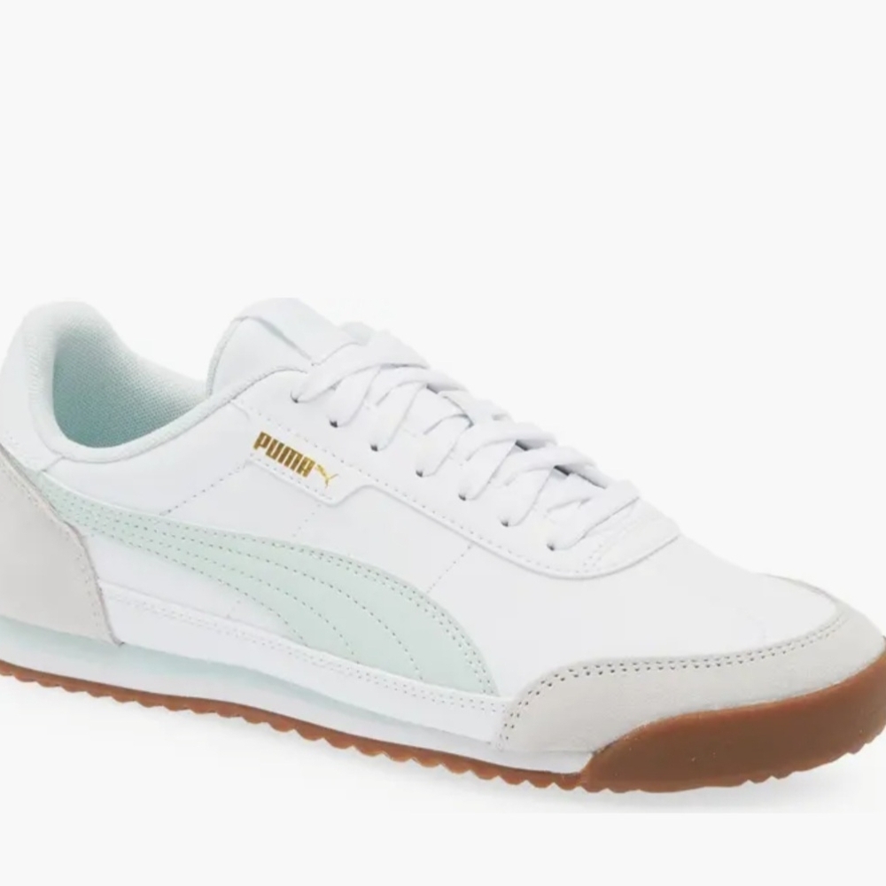 Puma Turino ii Women's White and Mint Green Sneakers